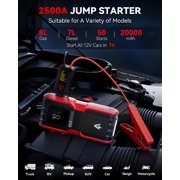 Audew Jump Starter, Car Auto Battery Jump Starter Portable 2000A Charger 20000mAh, Black