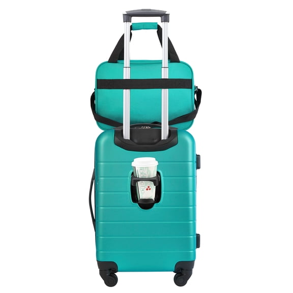 Wrangler 2pc Expandable Rolling Carry-on Set, Teal