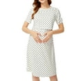 thumbnail image 1 of Zwiiyzr Robe de Maternité pour Femmes Enceintes Confortable à Manches Courtes Robe d'Allaitement à Pois Blanc, 1 of 8