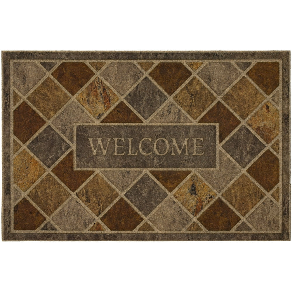 Mohawk Home Tile Outdoor Doormat, Brown, 2' x 3'