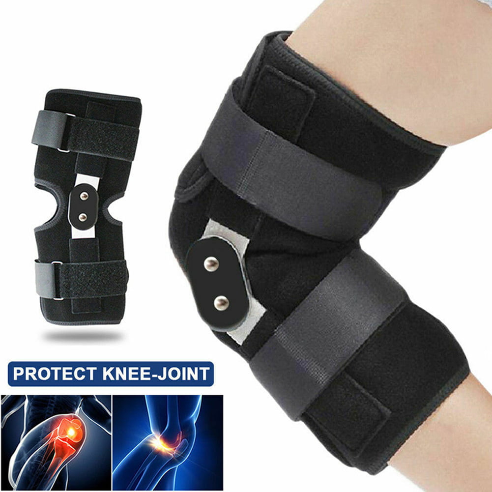 Deluxe Qualitya Rthritis Injury Sports Twin Hinged Knee Support Brace Protection 