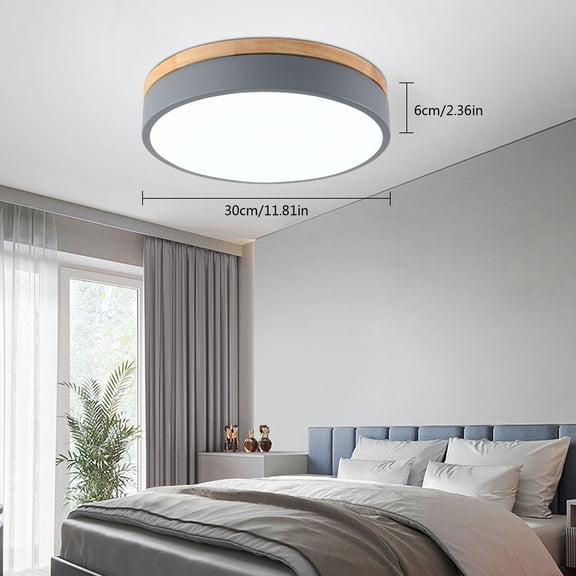 Miumaeov 30cm Modern Round Ceiling Light Dimmable LED Chandelier Pendant Lamp Flush Mount Living Room