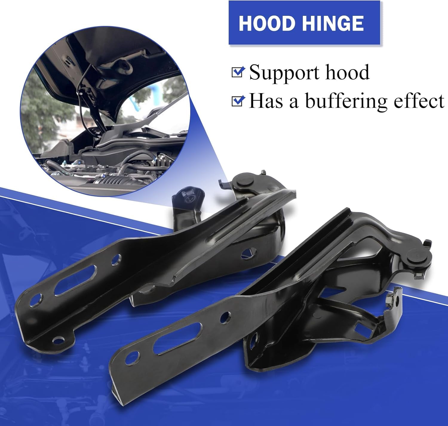 Hood Hinge for 2016-2021 Honda Civic Front Left/Right Driver & Passenger Side LH RH HO1236143 HO1236144