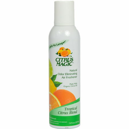 Citrus Magic Natural Odor Eliminating Air Freshener Spray, Tropical Citrus Blend, 6 Ounce (Pack of