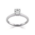 thumbnail image 2 of TimeLe$$ Classics 2 Carat Lab Grown 4 Prong Solitaire Round Cut Solitaire Diamond Engagement Ring For Women in 14K White Gold (Ring Size: 9.5), 2 of 6