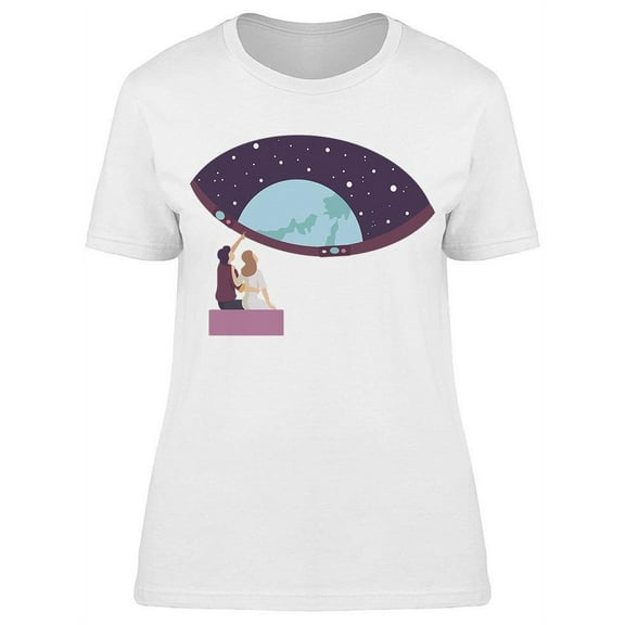 Stargazing In The Planetarium T-Shirt Women -Image by Shutterstock, Female Small