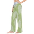 thumbnail image 3 of Comfy Casual Women's Pajama Pants Print Wide Leg Peony Flower Line Art Pattern, 3 of 6