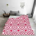 thumbnail image 2 of LNWH Abstract Seamless Geometric Flower Pattern Throw Blanket, Flannel Sofa Blankets for All Seasons, 60"x50", 2 of 8