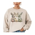 thumbnail image 5 of Camo 3 Easter Bunnies Sweatshirt for Women Teens & Kids Spring Family Matching Pullover Sand Sweatshirt Adult X-Large, 5 of 7