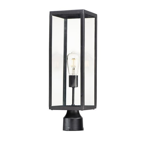 20 in. Catalina 1 Light Dark Bronze Outdoor Pole & Post Mount
