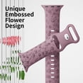 thumbnail image 3 of LEIXIUER Women Silicone Sport Floral Bands Compatible for Apple Watch Bands iWatch Bands 41mm 40mm 38mm 49mm 45mm, 3Pack Rose Engraved Embossed Strap for Apple Watch Series 9 8 7 SE 6 5 4 3 Ultra 2, 3 of 10
