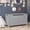 Gray + MDF, variant on Safe Hinged Lid Toy Box for Kids, Gray MDF Storage Bin with Safety Hinge for Ages 2+, Space Saving Organizer for Small Bedroom