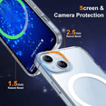 thumbnail image 4 of 4-in-1 Entronix Bundle for iPhone 14 Plus, Magnetic Clear Case & 2 Screen Protector & Metallic Camera Lens Protector, Black, 4 of 10