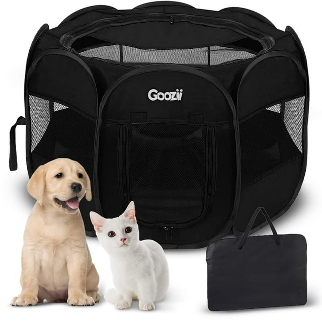 Corral para Mascotas Goozii para Gatitos Interior/Exterior Pequeño Negro