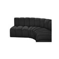 thumbnail image 4 of Meridian Furniture Arc Black Boucle Fabric Modular Sectional, 4 of 9