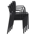 thumbnail image 6 of Compamia Lisa Outdoor Dining Arm Chair in Black Finish, 6 of 7