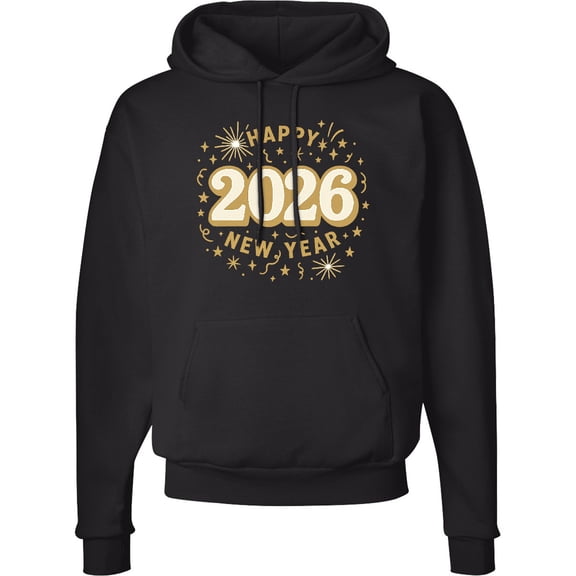 Inktastic Happy 2026 New Year Celebration Adult Hoodie Sweatshirt