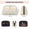 thumbnail image 2 of Bohemian Colorful Cute Rabbit Plant Makeup Bag, Large Capacity Travel Cosmetic Bag for Women Girls- Travel Toiletry Bag Leather Portable Waterproof Makeup Case Organizer with Handle, 2 of 4