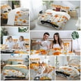 thumbnail image 5 of Fall Harvest Bedding Duvet Cover Set Twin Size 4 Pieces Truck Pumpkin Maple Leaf Thanksgiving Wood Grain Bedding Set with Zipper Closure, 1 Comforter Cover 68x86 Inches 1 Flat Sheet & 2 Pillow Cases, 5 of 7