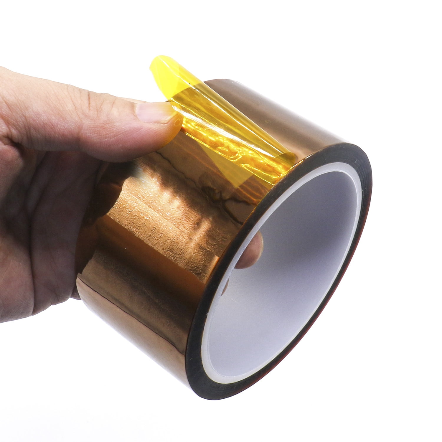 BOMEI PACK Polyimide Tape, Heat Tape, High-Temperature Resistant Tape 2inch x 33m(108ft), No Residue Heat-Resistant Tape for Electric Task, 3D Printing, Soldering, Sublimation, Masking