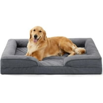 Made4Pets Dog Bed Orthopedic Dog Sofa for Large Dogs,Supportive Foam Pet Cushions Bed with Washable Removable Cover, Egg-Crate Foam, Waterproof Lining Bottom, Gray, 42 * 32 * 8 Inch