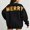 #047-Black, variant on Craaazy Women's Breast Cancer Shirts Comfortable Long Sleeve Hooded Blouse with Pockets Gifts