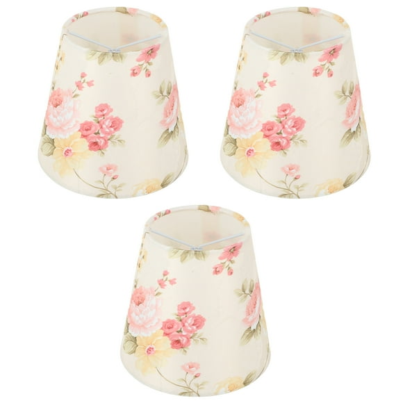 Flower Pattern Cloth Lampshade for Table, Chandelier, Floor Lamp