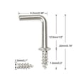 thumbnail image 2 of 30pcs Cup Hooks Screw-in Wall 1/2 Inch Metal Thread Square Hooks Great for Indoor Outdoor Hanger Silver Gray, 2 of 7