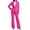 Hot Pink, variant on UJNDER Women's Trousers Suit Two Piece Set Long Sleeve and Straight Pants Work Daily Wear Casual Outfit Button Front Comfortable Spring Fall Winter Pant Suits for Women Coffee XL