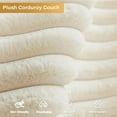 thumbnail image 6 of NeoKo Cloud Couch Sectional Modular Sofa, 132" Comfy Boneless Sectionals for Living Room, Modern Plush Memory Foam U Shaped Sofa Corduroy Sectional Floor Couch with Chaise Lounge, Beige, 6 of 8