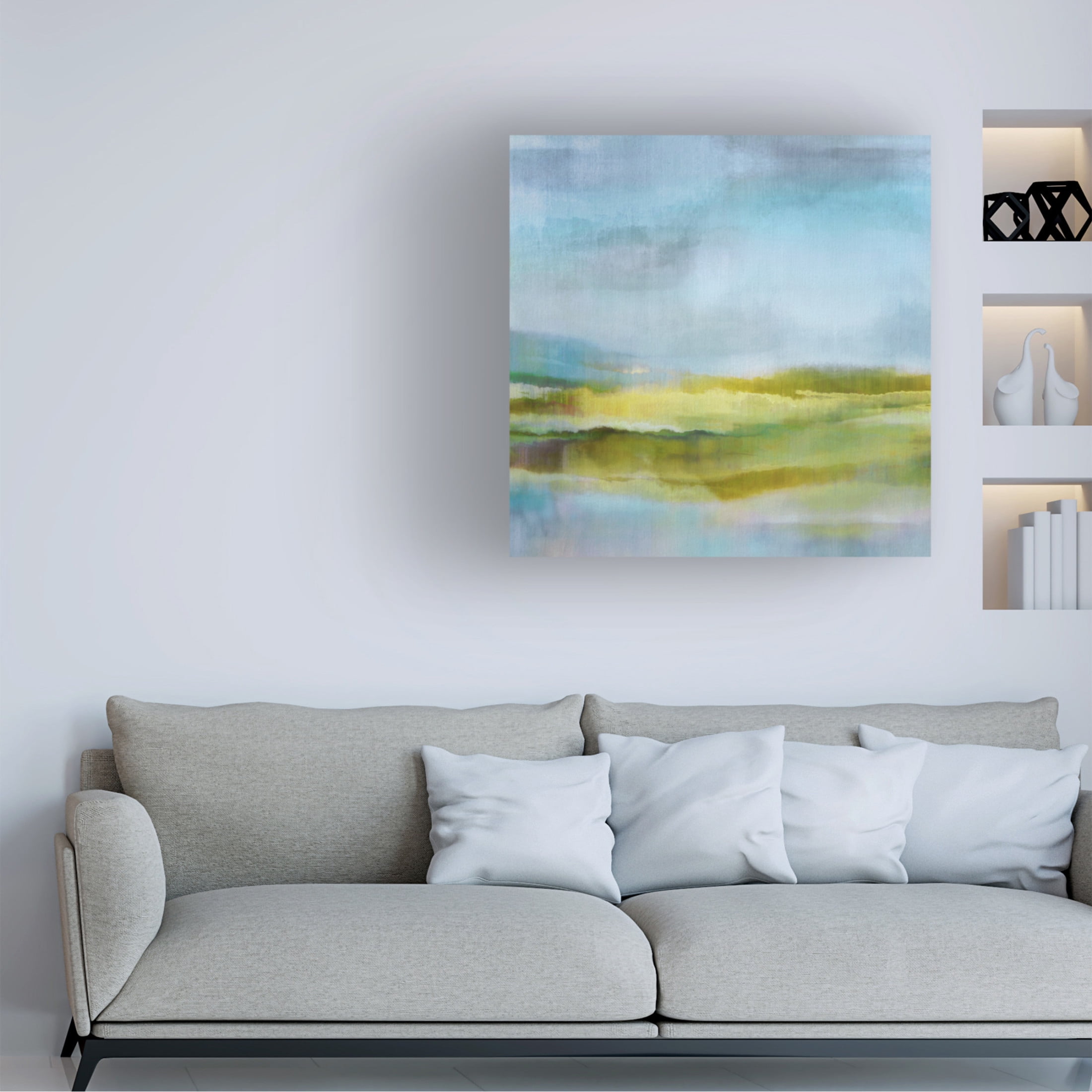 Canvas Wall Art - Cora Niele 'Wetlands I' Wall Art for Living Room, Bedroom, or Office Décor by Trademark Fine Art - 18 x 18 Inches