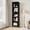 black, variant on Space-Saving 71" Tall 5-Tier Narrow Bookshelf - Adjustable Shelves Rustic Vintage Wooden Bookcase for Living Room, Bedroom, Office- Vintage Gray