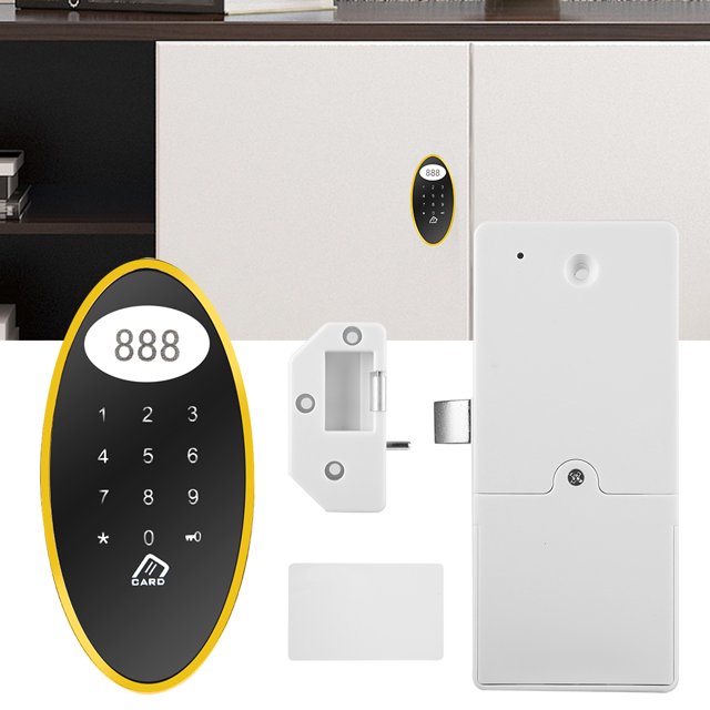 Contraseña del teclado táctil sin llave, llave de tarjeta RFID, cerradura electrónica Digital de Metal para gabinete de Sauna