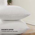 thumbnail image 4 of Deconovo Fundas de cojines decorativas - Juego of 4 Soft Linen Cushion Covers, Machine Washable Pillowcases for Sofa, Natural White, 16x16 Inch, 4 of 7