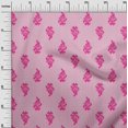 thumbnail image 2 of oneOone Cotton Poplin Fabric Leaves & Floral Block Print Fabric By The Yard 56 Inch Wide, 2 of 4