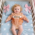 thumbnail image 2 of Bigetiay Baby Girl Halloween Outfit Long Sleeve Bodysuit Cartoon Print Party Outfit Bow Romper, Size 6-12 Months, 2 of 4