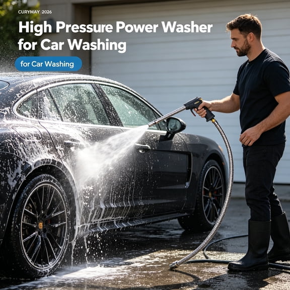 CURYMAY 2026 New Jet Nozzle Power Washer,High Pressure Power Washer with 2 Jet Different Nozzles,Hydro Jet Water Wand,Glass Window Cleaning Watering Sprayer,Pressure Sprayer for Car Washing