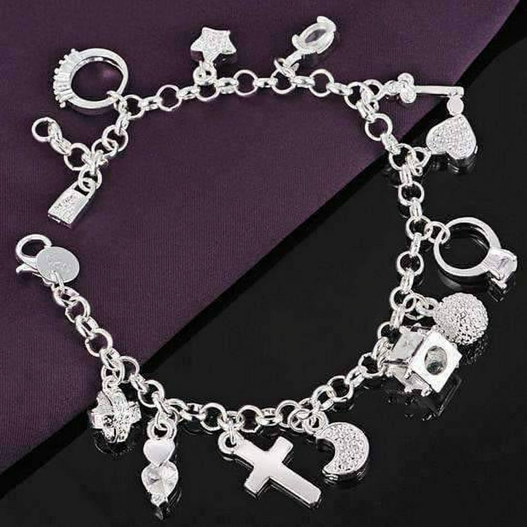 My Charmed Life - Silver Charm Bracelet for Woman Perfect Gift Any Occasion  Christmas 