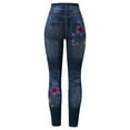 thumbnail image 4 of GZWYHT Leggings for Women,Jeans for Women,Faux Women Sexy Denim Like Slim Pants Jean Denim Fashion Pants Fit Embroidery Pants,Tights for Women,Pants for Women,Work Pants,Blue,One Size, 4 of 8