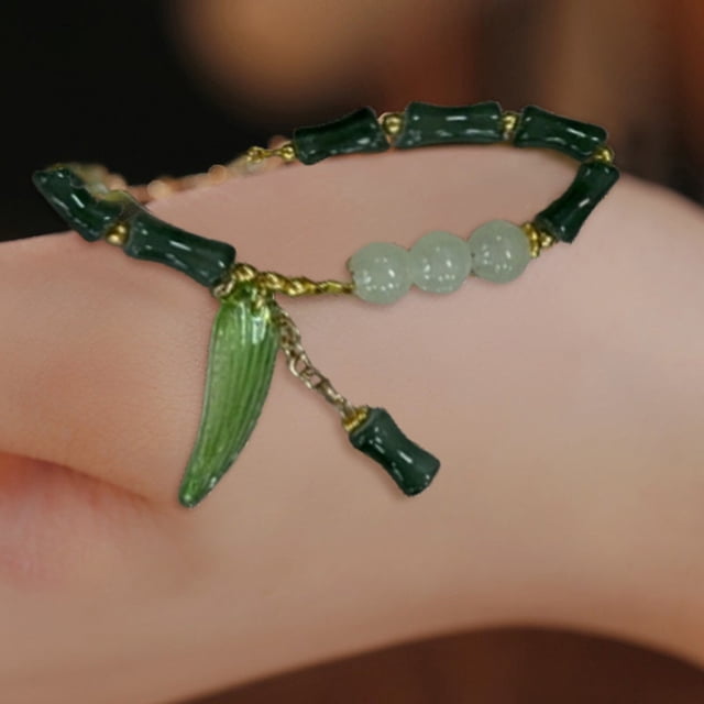 Pulsera retro de jade de jade en forma de mariposa • Pulsera de articulación de cuentas de piedra natural para mujer • Regalo de joyería a la moda y versátil