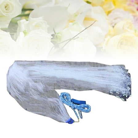 KALLORY 1Pcs Bait Casting Net for Fishing Equipment White Nylon Monofilament 94.5x94.5in