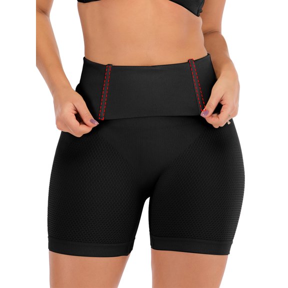Women High Waist Shapewear, Tummy Control Body Shaper Thigh Slimmer Panties Hi-Waist Slip Shorts for Under Dress