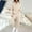 Beige, variant on Women Pajama Sets Pink Cute Pajama Sets for Women Women's Autumn and Winter Solid Color Hooded Long Sleeve Pocket Casual Pants Home Two Piece Set Woman Plush Fur Pajamas