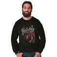 thumbnail image 3 of Christmas Cheer and Drinking Beer Men's Big & Tall Crewneck Sweatshirt Brisco Brands 2X, 3 of 5