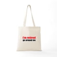 thumbnail image 5 of CafePress - I'M Retired Go Around Me Tote Bag - Unisex Canvas Tote Bag, Beige, 1-Piece, 5 of 6