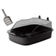 thumbnail image 4 of Bandeja de arena para gatos a prueba de salpicaduras 50 x 34 x 18 cm Caja de arena para gatos con arena para gatos de lado alto negro, 4 of 9