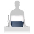 thumbnail image 2 of IRIS Large Hooded Litter Box with Scoop and Grate, Blue, Navy, 2 of 9