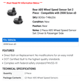 thumbnail image 2 of Rear ABS Wheel Speed Sensor Set 2 Piece - Compatible with 2008 Scion xD, 2 of 2