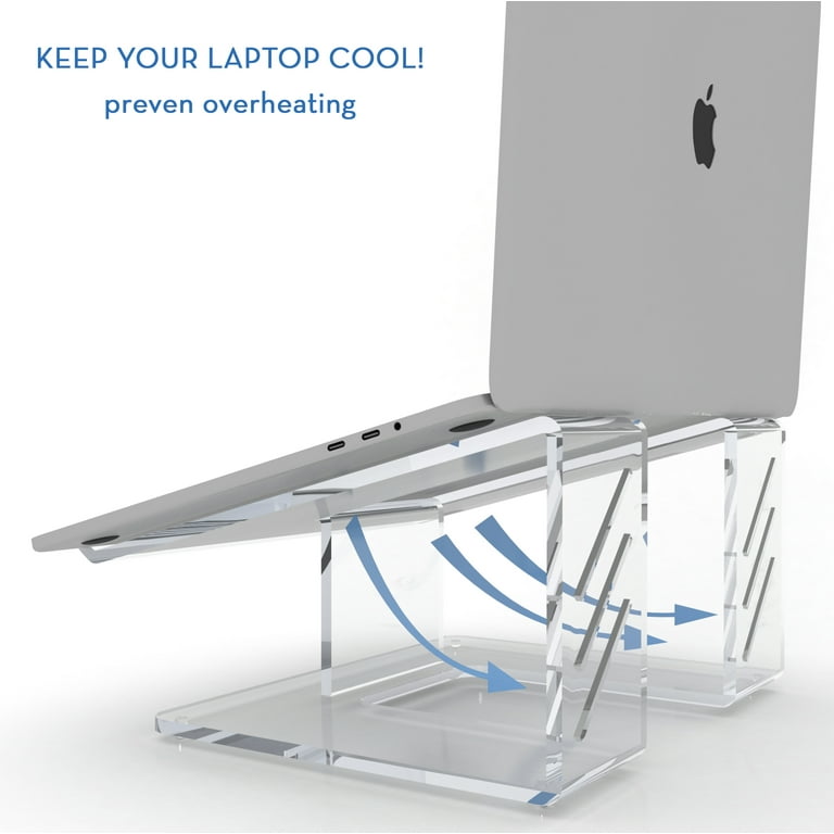 Transparent acrylic laptop stand