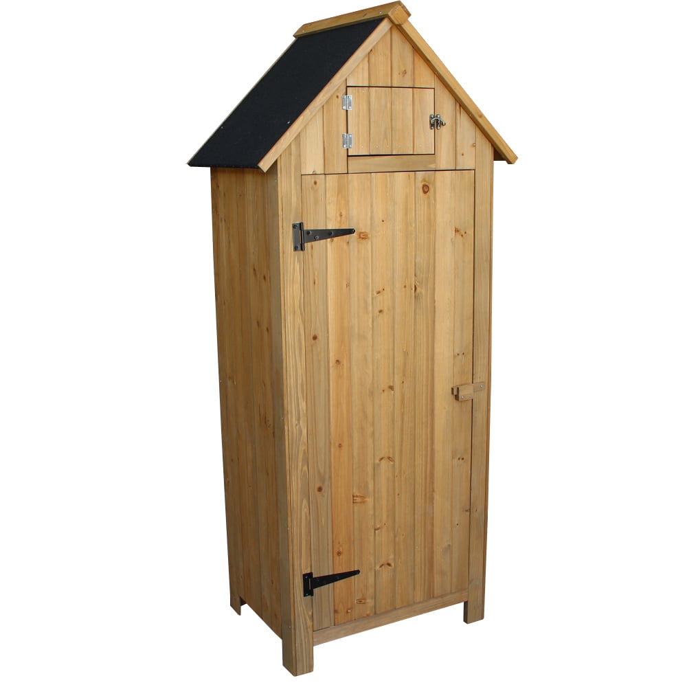 UBesGoo Fir wood with Single Door Wooden Live Garden Shed Wooden Lockers Wood